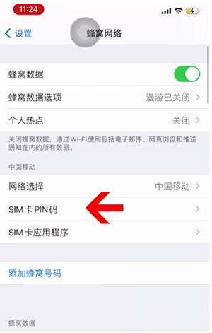 富蕴苹果14维修网分享如何给iPhone14的SIM卡设置密码 